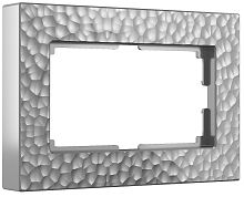 Рамка универсальная Werkel Hammer для 1-м. 2 мод. розетки серебро картинка